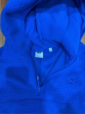 TNA Bright Blue Sherpa Half-Zip Hoodie